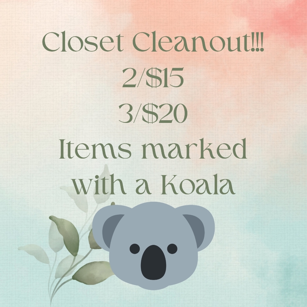 End of Year Closet Cleanout !!!